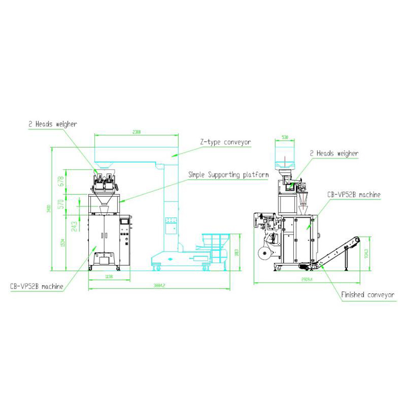 VP52B with 2 heads linear weigher